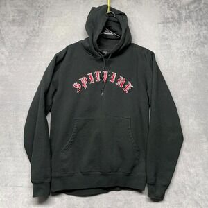 Spitfire The End Y2K Hoodie Men Small Black Cotton Logo Kangaroo Pocket Pullover